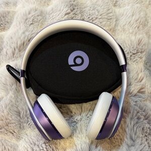 Beats Purple and White Headphones